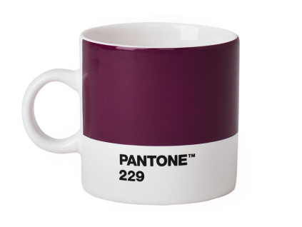 Fialový porcelánový hrnek na espresso Pantone Aubergine 229 120 ml