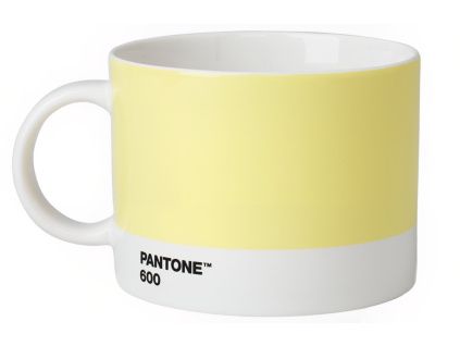 Světle žlutý porcelánový hrnek na čaj Pantone Light Yellow 600 475 ml