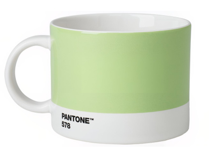 Světle zelený porcelánový hrnek na čaj Pantone Light Green 578 475 ml