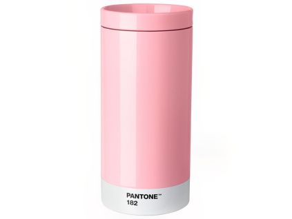 Světle růžový kovový termohrnek Pantone Light Pink 182 430 ml