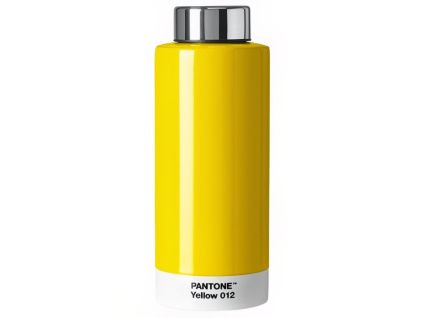 Žlutá kovová termoláhev Pantone Yellow 012 530 ml