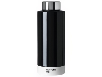 Černá kovová termoláhev Pantone Black 419 530 ml