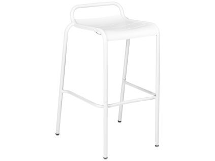 Bílá kovová barová židle Fermob Luxembourg 79 cm