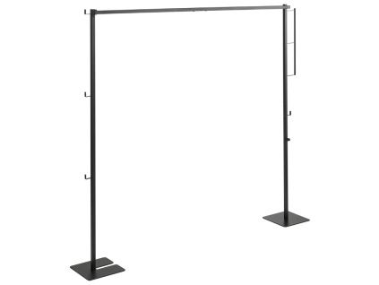 Černý kovový skládací sušák Yamazaki Tower 160 x 175 cm