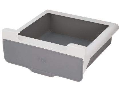 Šedá plastová zásuvka pod polici CupboardStore
