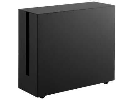 Černý kovový pojízdný box na kabely Yamazaki Tower 34,5 cm