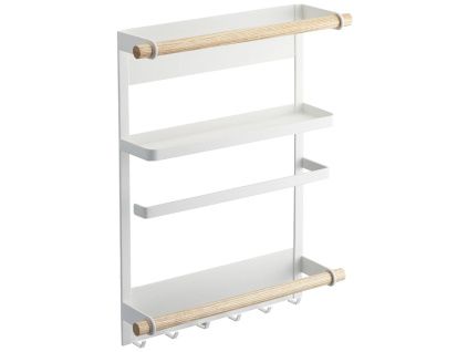 Bílý kovový magnetický kuchyňský organizér Yamazaki Tosca 36 x 32 cm