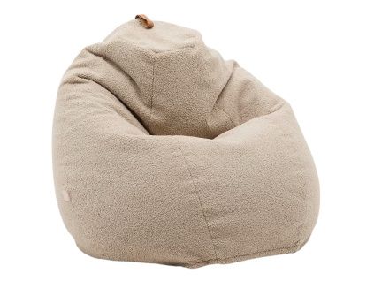 Béžový bouclé sedací vak Kave Home Vicka 70 cm