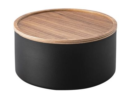 Černý kovový úložný box Yamazaki Rin 22 cm