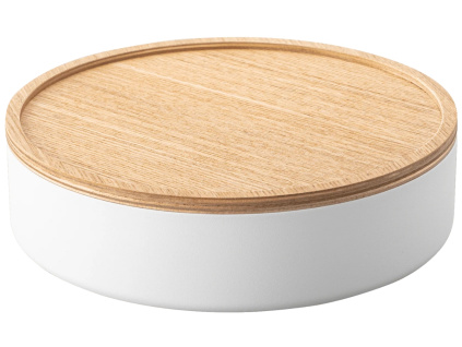 Bílý kovový úložný box Yamazaki Rin II. 22 cm