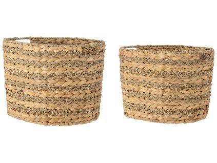 Set dvou dekorativních košů z vodního hyacintu Bloomingville Indra 39x31/43x35 cm