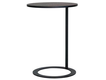 Černý dubový odkládací stolek Teo 40 cm