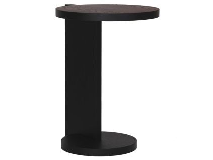 Černý dubový odkládací stolek Holger 40 cm