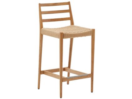Dubová barová židle Analy 70 cm s výpletem