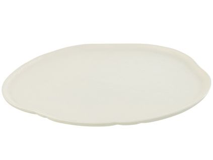 Bílý kovový podnos J-line Tranus 29,5 x 26,5 cm
