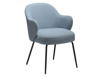 Modrá bouclé jídelní židle DAN-FORM Bae