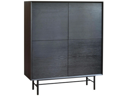 Černá dubová komoda Aurora 110 x 41 cm