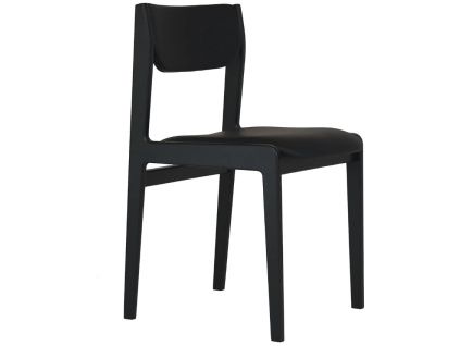 Černá koženková jídelní židle Porter
