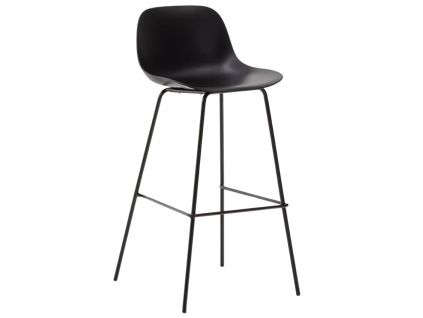 Černá plastová barová židle Kave Home Altea 75 cm