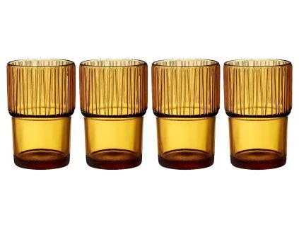 Set čtyř žlutých sklenic Kusintha 380 ml