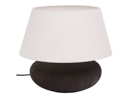 Černobílá kovová stolní lampa Kave Home Nessi