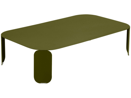 Zelený kovový zahradní konferenční stolek Fermob Bebop I. 120 x 70 cm - odstín pesto