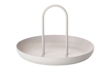 Šedý kovový servírovací tác Singles 20 cm