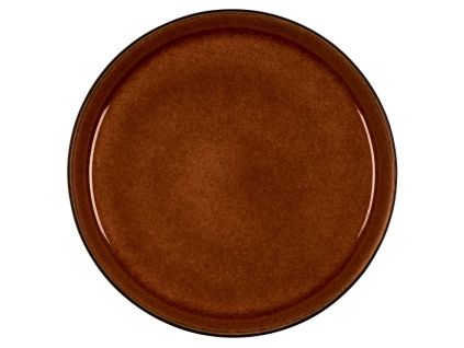Jantarově hnědý kameninový talíř Gastro 21 cm