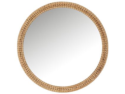 Ratanové závěsné zrcadlo J-line Ulio 75 cm