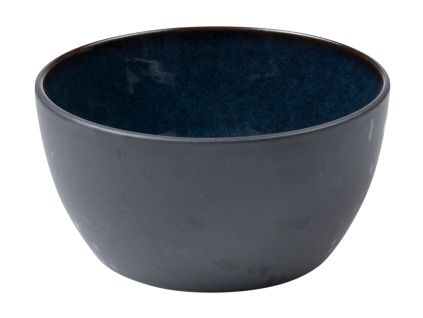 Tmavě modrá kameninová miska Lunara 14 cm