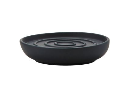 Černá porcelánová miska na mýdlo Nova