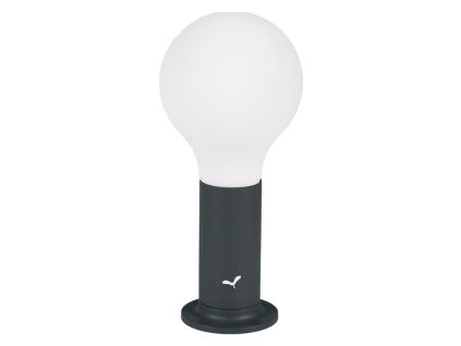 Antracitová nabíjecí stolní LED lampa Fermob Aplo 26,5 cm