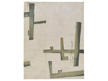 Zelený abstraktní obraz Kave Home Fida 180 x 140 cm