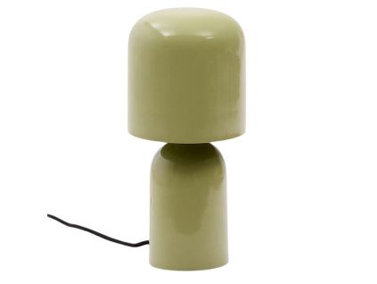 Světle zelená kovová stolní lampa Kave Home Monze