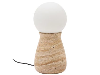 Béžová kamenná stolní lampa Kave Home Okeni