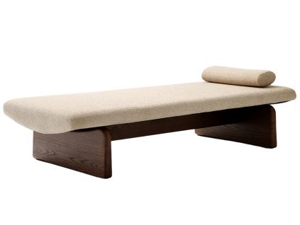 Ořechová lenoška Kave Home Topaz 200 cm