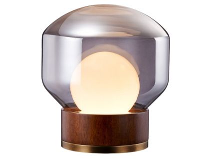 Skleněná stolní LED lampa Danoia