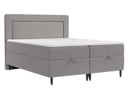 Šedá čalouněná postel NEA 160 x 200 cm, boxspring