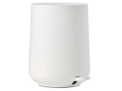 Bílý plastový pedálový odpadkový koš Nova 3 l