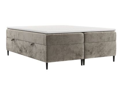 Béžová čalouněná postel boxspring ARAYA 180 x 200 cm
