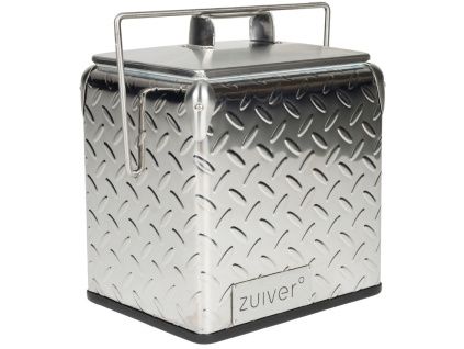 Stříbrný kovový chladící box ZUIVER BE HEAVY 32 x 24 cm