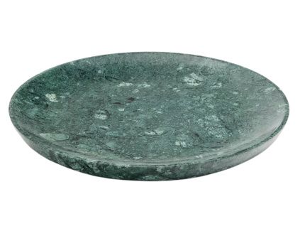 Zelený mramorový servírovací talíř Kave Home Ecin 20 cm