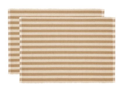 Set dvou béžových prostírání Stripe 48 x 33 cm