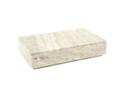 Béžový mramorový úložný box Shari 30 x 18 cm