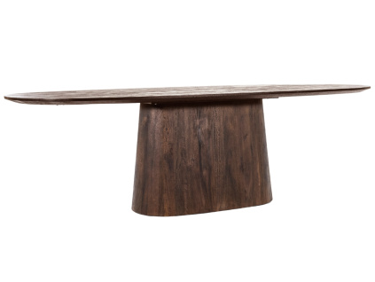 Hnědý dřevěný jídelní stůl Aron 300 x 110 cm