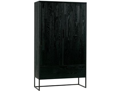 Černá masivní skříň Frax 85 cm