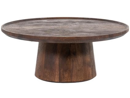 Hnědý dřevěný konferenční stolek Ron 80 cm