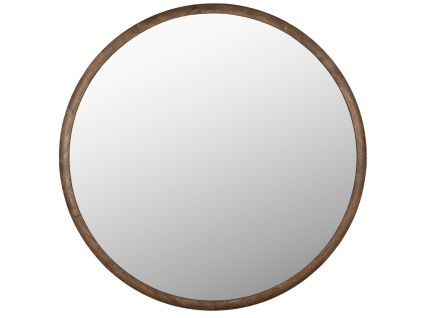 Hnědé dřevěné závěsné zrcadlo DUTCHBONE GALE 80 cm