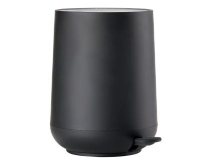 Černý plastový pedálový odpadkový koš Nova 5 l