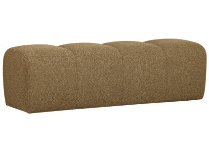 Hnědožlutá bouclé lavice Zuno 160 cm